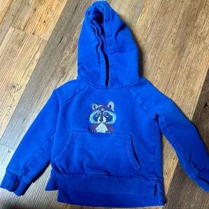 Mini Boden Hoodie with Raccoon 3-4yrs